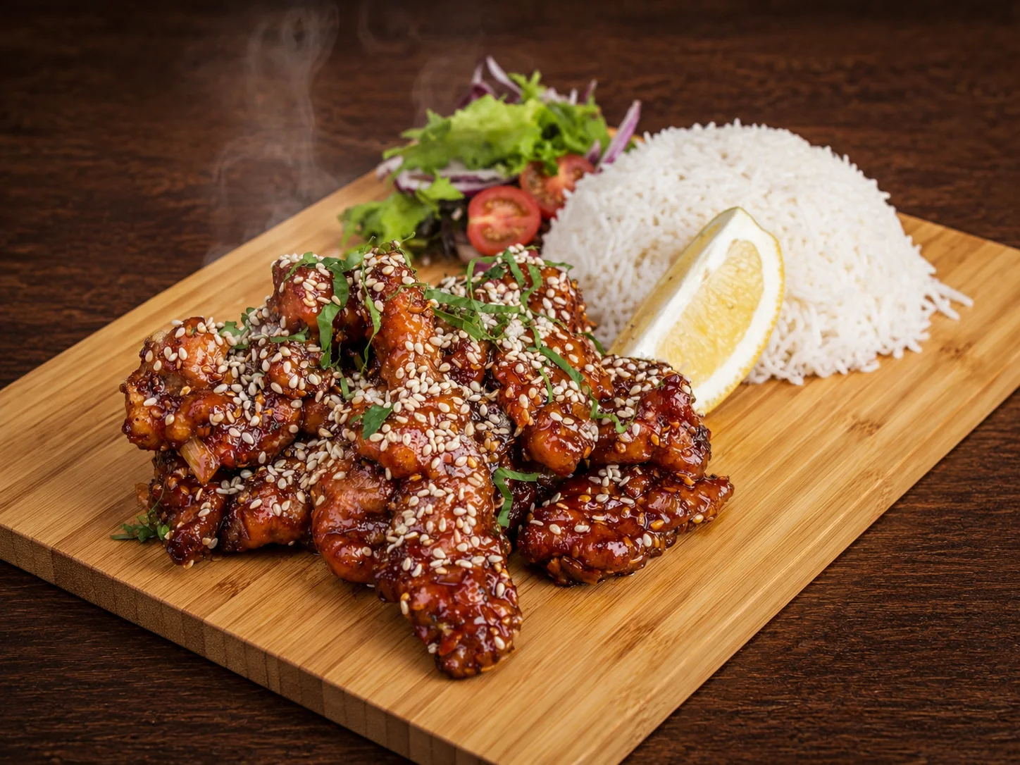 Sesame chicken at La Nueva
