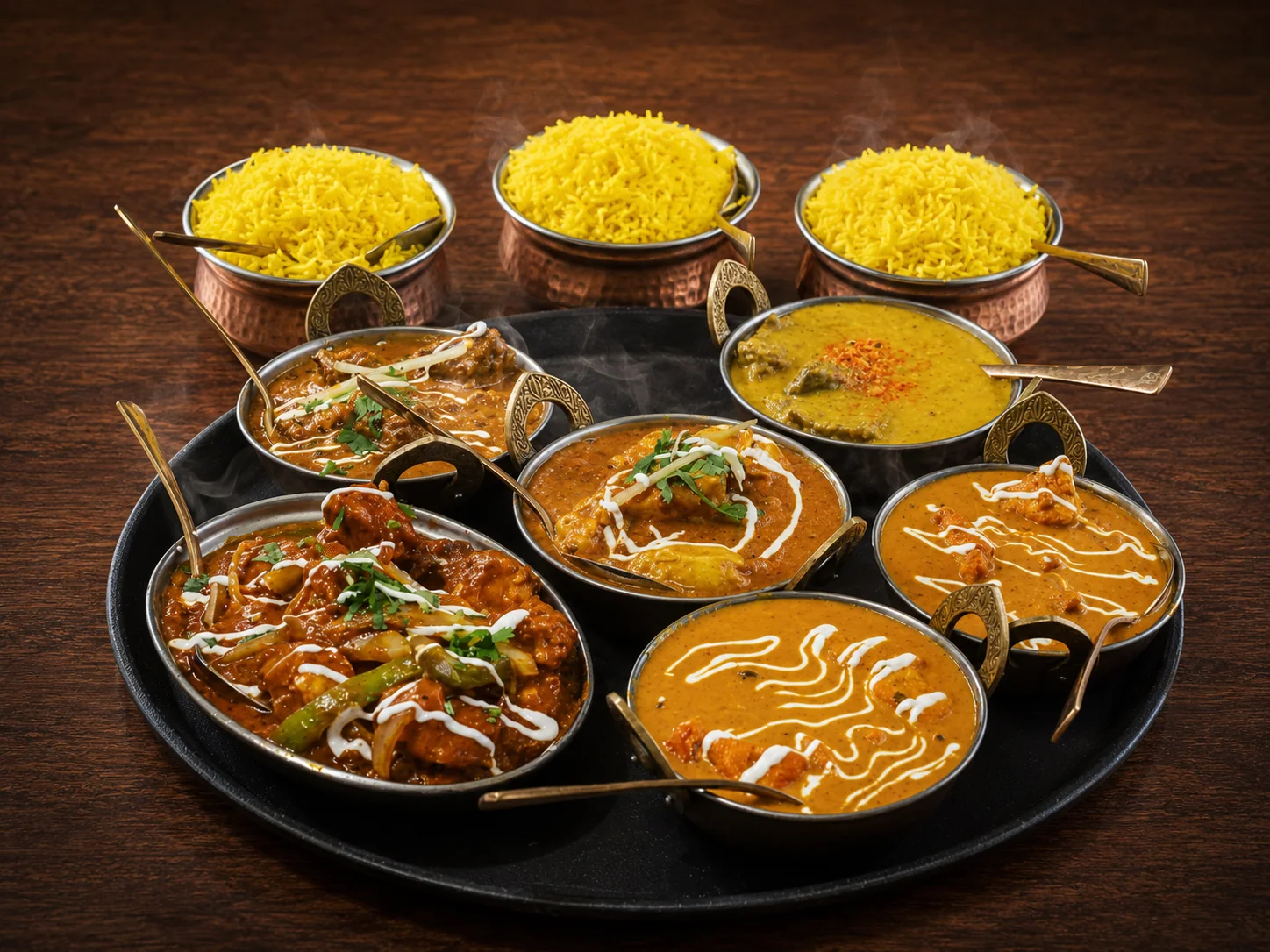 Indian curry feast at La Nueva